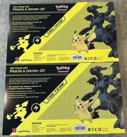 2 Sealed Pokemon GX Premium Collection Boxes Reshiram Charizard Pikachu Zekrom - Image 3