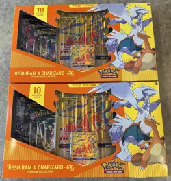 2 Sealed Pokemon GX Premium Collection Boxes Reshiram Charizard Pikachu Zekrom - Image 4