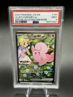 PSA 9 Mint Lillie's Clefairy ex 184 Special Illustration Rare - Pokemon JTG SV09 - Image 1
