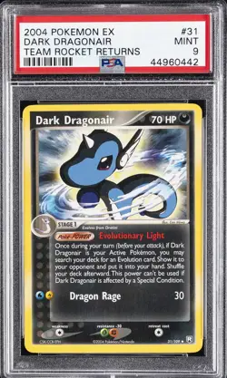 2004 POKEMON EX TEAM ROCKET RETURNS #31 DARK DRAGONAIR PSA 9 - Image 1