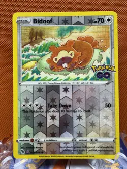 Pokemon Bidoof (Peelable Ditto) 059/078 Pokemon GO Common NM 1807 - Image 1