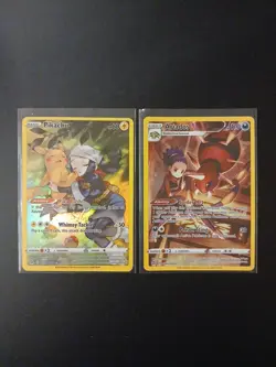 Pokemon Pikachu TG05/TG30 Full Art and Ariados TG09/TG30 Full Art X2 Card Bundle - Image 1