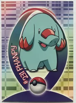 2001 Topps Pokemon TV Animation Johto Edition Sticker Phanpy #231 #55/62 LP - Image 1