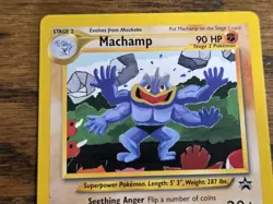 Pokemon Wotc Black Star Promo # 43 Machamp,,not played - Image 2