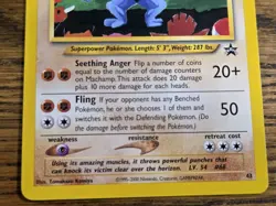 Pokemon Wotc Black Star Promo # 43 Machamp,,not played - Image 3