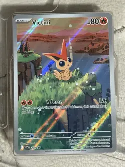 Pokemon TCG Scarlet & Violet Victini (Regular Size) Black Star Promo SVP 208 - Image 1