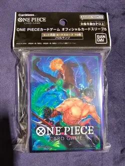 ONE PIECE Card Official Sleeve Bandai Zoro Sanji 70 Count - Image 1