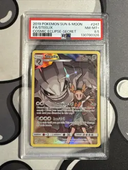Steelix 247/236 Sm-Cosmic Eclipse Holo Pokemon TCG Card PSA 8.5 - Image 1