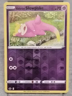 Galarian Slowpoke 54/198 Pokemon Card Chilling Reign Common 70 HP Reverse Holo - Image 1