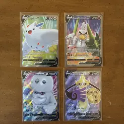 Lot of 4 Pokemon Full Art V Cards NM Vivid Voltage - Image 1