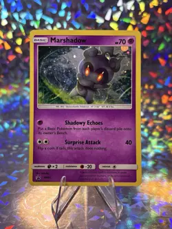 Marshadow SM93 Black Star Promo Cosmos Holo Pokemon Card - Image 1