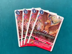 Birdramon BT11-011 Playset Dimensional Phase Digimon Card Game x4 - Image 1