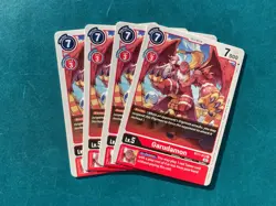 Garudamon BT11-013 Playset Dimensional Phase Digimon Card Game x4 - Image 1