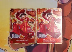 x2 Monkey D Luffy - Bandai Card Games Fest 24-25 P-080 One Piece Promo Cards - Image 1