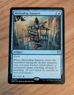 MTG Misleading Signpost Wilds of Eldraine Commander NM - Image 1