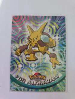 1999 Topps Pokemon TCG Alakazam #65 Blue Logo TV Animation Edition Series 1 MP - Image 1