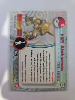 1999 Topps Pokemon TCG Alakazam #65 Blue Logo TV Animation Edition Series 1 MP - Image 2
