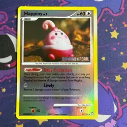 Pokemon Happiny 52/123 Stamped Diamond And Pearl Reverse Holo MP / LP - Image 1