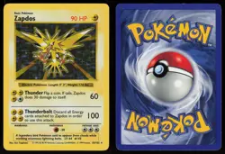 Zapdos 16/102 SHADOWLESS Holo Rare Base Set Pokemon - Image 3