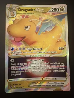Pokemon Dragonite VSTAR 050/078 Pokemon GO Ultra Rare Holo NM - Image 3