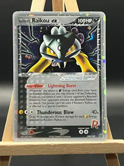 Rocket's Raikou ex 108/107 Pokemon Ex Deoxys -Secret Rare Holo-NM - Image 1