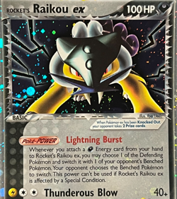 Rocket's Raikou ex 108/107 Pokemon Ex Deoxys -Secret Rare Holo-NM - Image 3