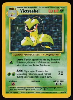 Victreebel 14/64 Rare Jungle Holo NO SYMBOL ERROR Pokemon - Image 1