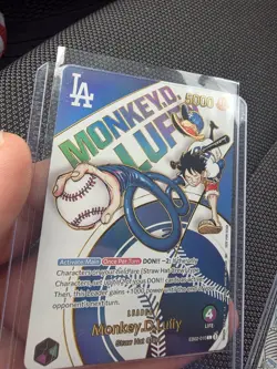 2025 One Piece Anime 25th Collection Monkey D. Luffy Alt Art #EB02-010 Dodgers - Image 1