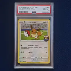 Eevee On the Ball 2020 Futsal UK Exclusive Promo Card PSA 10 Gem Mint 002/005 - Image 1