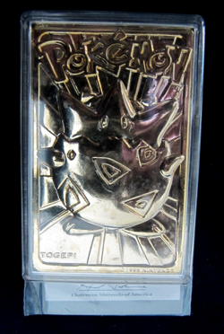 Pokemon Togepi 23k Gold-Plated Card 1999 Nintendo Burger King Toy Pokeball - Image 1