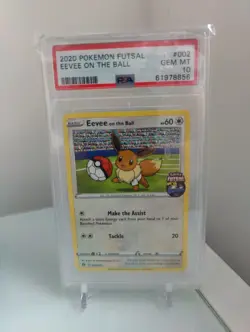 Eevee On the Ball 2020 Futsal UK Exclusive Promo Card PSA 10 Gem Mint 002/005 - Image 1