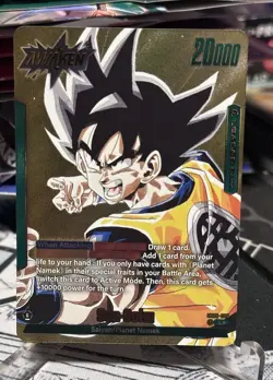 Son Goku SB02-033 Gold Leader Manga Booster 02 Dragon Ball Card English - Image 1