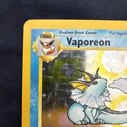 Pokemon TCG Vaporeon Holo Rare Card 12/64 Jungle Vintage 1999 LP - Image 2