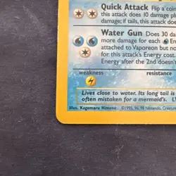 Pokemon TCG Vaporeon Holo Rare Card 12/64 Jungle Vintage 1999 LP - Image 5