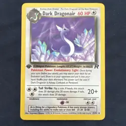 Dark Dragonair 1st Edition 33/82 Team Rocket Pokemon Card - Image 1