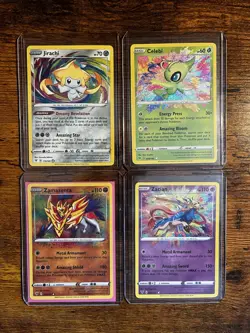 Pokemon Vivid Voltage Card Lot (4) Celebi 009 Zacian 082 Jirachi 119 NM - Image 1