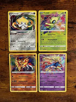 Pokemon Vivid Voltage Card Lot (4) Celebi 009 Zacian 082 Jirachi 119 NM - Image 2