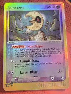 Lunatone - Sandstorm 8/100 - Reverse Holo Rare - Vintage Pokemon TCG - LP+ - Image 1