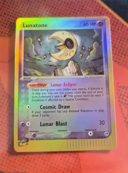Lunatone - Sandstorm 8/100 - Reverse Holo Rare - Vintage Pokemon TCG - LP+ - Image 3