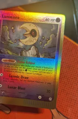 Lunatone - Sandstorm 8/100 - Reverse Holo Rare - Vintage Pokemon TCG - LP+ - Image 4