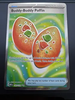 Buddy-Buddy Poffin 167/132 Me01: Mega Evolution Holo Pokemon TCG - Image 1