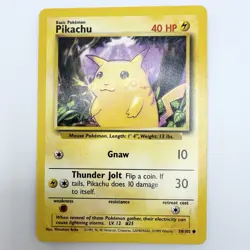Pokemon TCG Pikachu Yellow Cheeks Base Set 1999 English, Vintage, 58/102 LP - Image 1