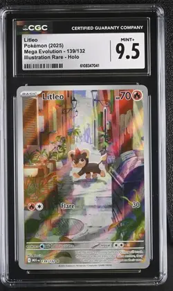 Litleo *CGC 9.5* Illustration Rare *Mega Evolution* #139 *2025* Pokemon - Image 1
