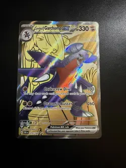 Pokemon 2025 Destined Rivals Cynthia’s Garchomp EX #215/182 Ultra Rare NM - Image 1