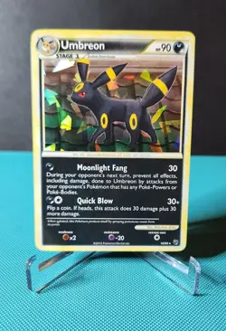 Pokemon Umbreon 10/90 HGSS Undaunted Cracked Ice Holo Rare - Image 1