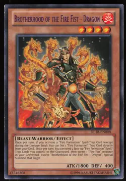Brotherhood of the Fire Fist - Dragon DL18-EN008 Purple Rare Yu-Gi-Oh - Image 1