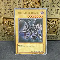 Yugioh Red-Eyes B. Dragon LOB-070 Ultra Rare Original Print LP - Image 1