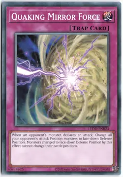 Yugioh - Quaking Mirror Force LEDD-ENB23 Unlimited - Legendary Dragon Decks (202 - Image 1