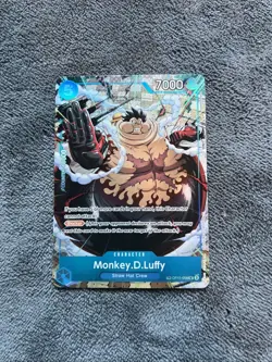 OP13 LUFFY OP11-058 TREASURE RARE CARRYING ON HIS WILL NM+ RAW CARD ONE PIECE - Image 2
