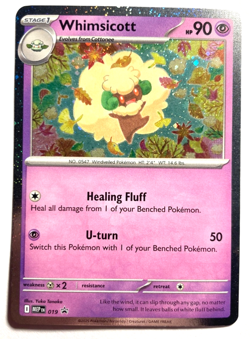Pokemon Whimsicott Cosmos Holo w/Galaxy Swirl + FREE extra Rare card! - Image 1